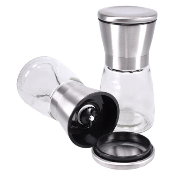Moulin à sel et poivre bombé (tête en inox)
